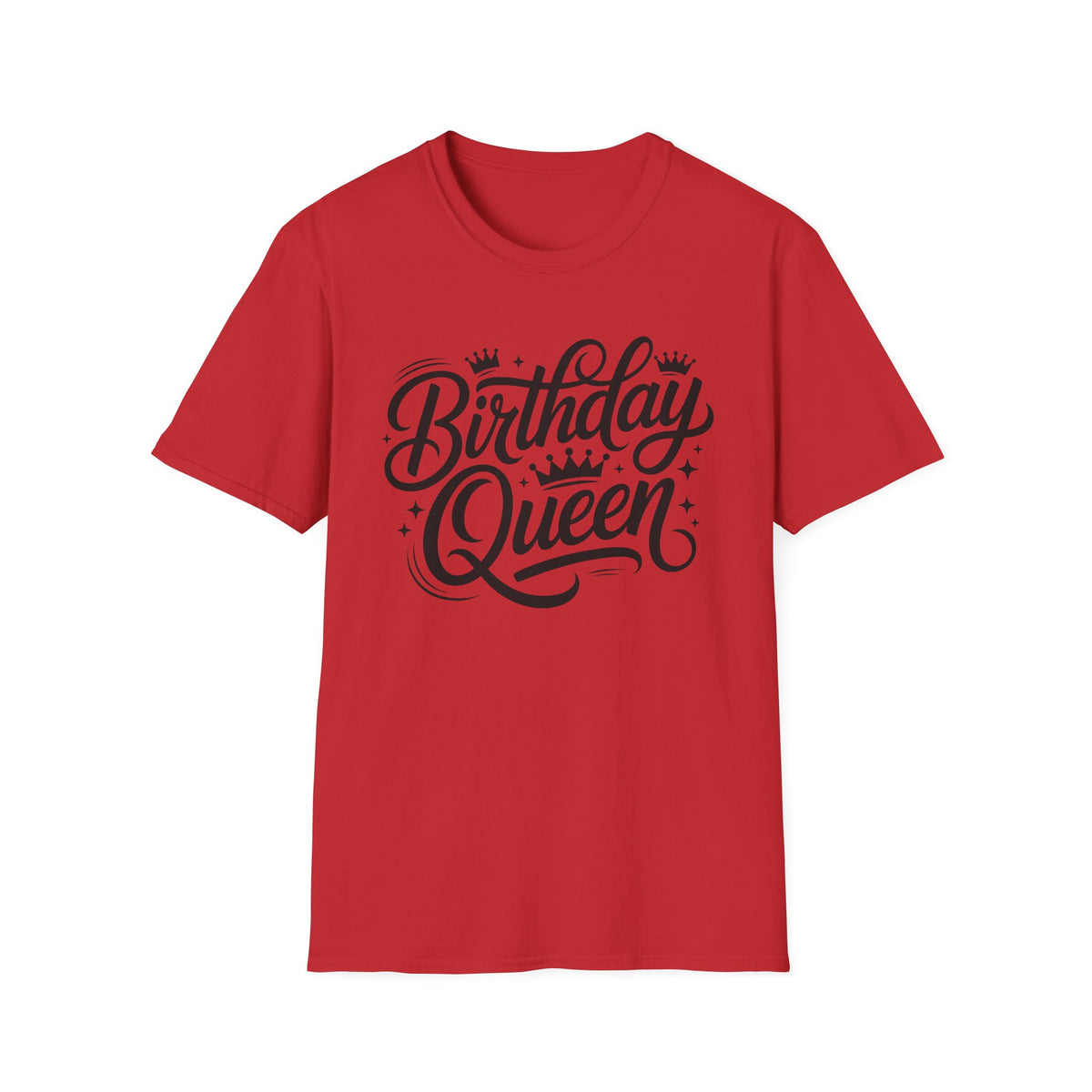Birthday Queen T-Shirt — Crown Script Graphic Birthday Tee
