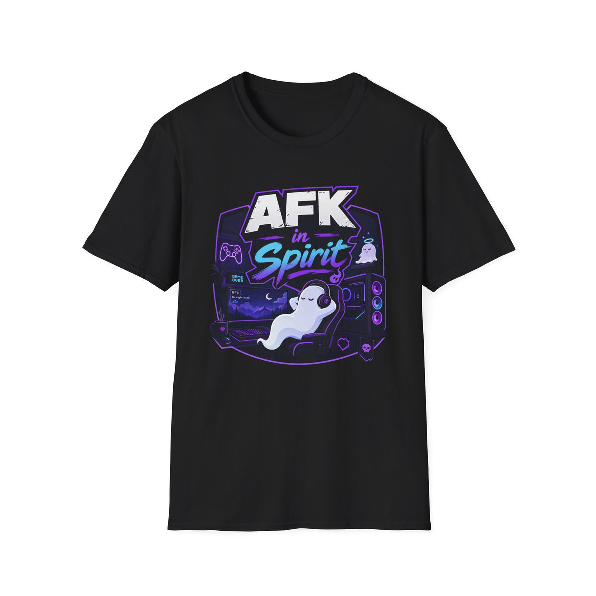 AFK in Spirit T-Shirt — Cute Gaming Ghost Tee