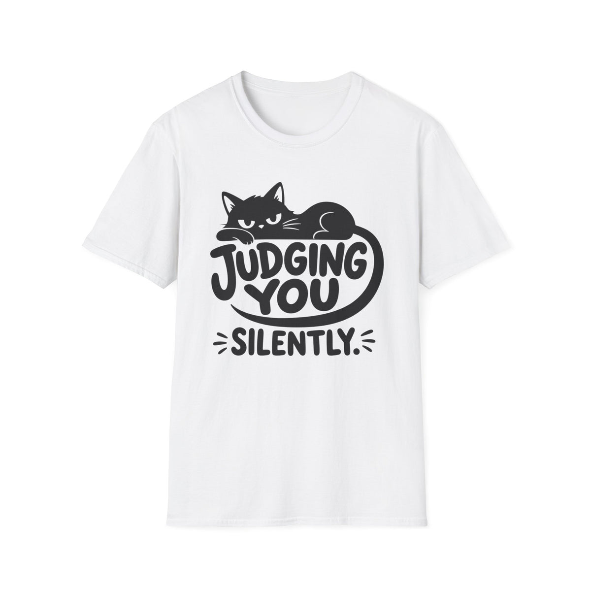 Judging You Silently Cat T-Shirt – Funny Grumpy Cat Graphic Tee