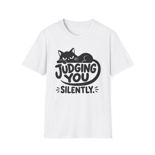 Judging You Silently Cat T-Shirt – Funny Grumpy Cat Graphic Tee