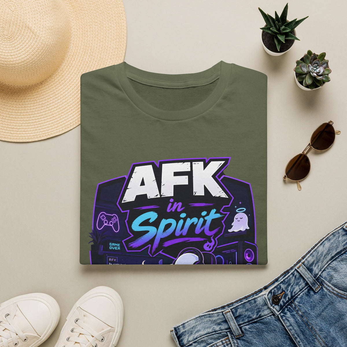 AFK in Spirit T-Shirt — Cute Gaming Ghost Tee