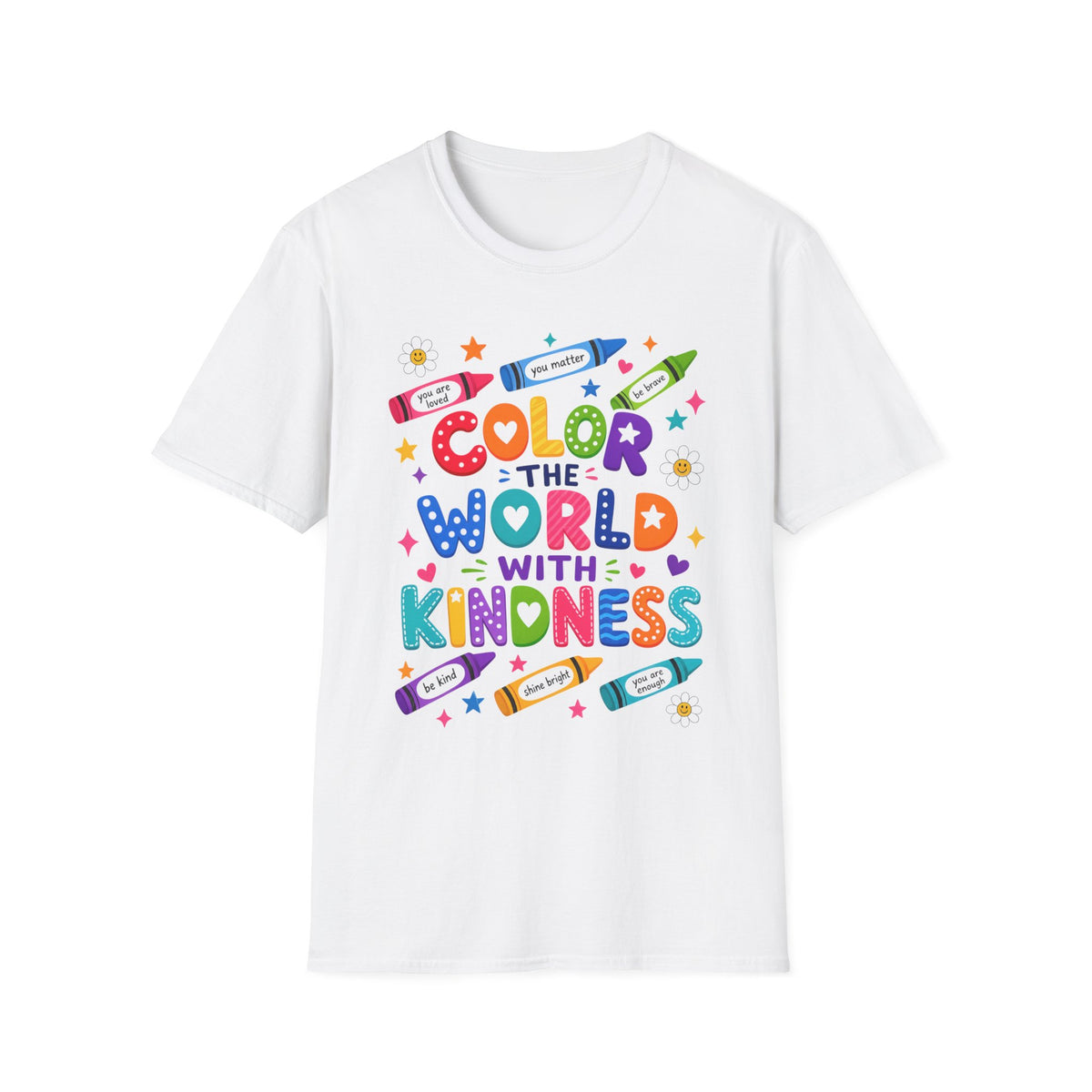 Color the World With Kindness T-Shirt — Positive Kids & Teacher Tee