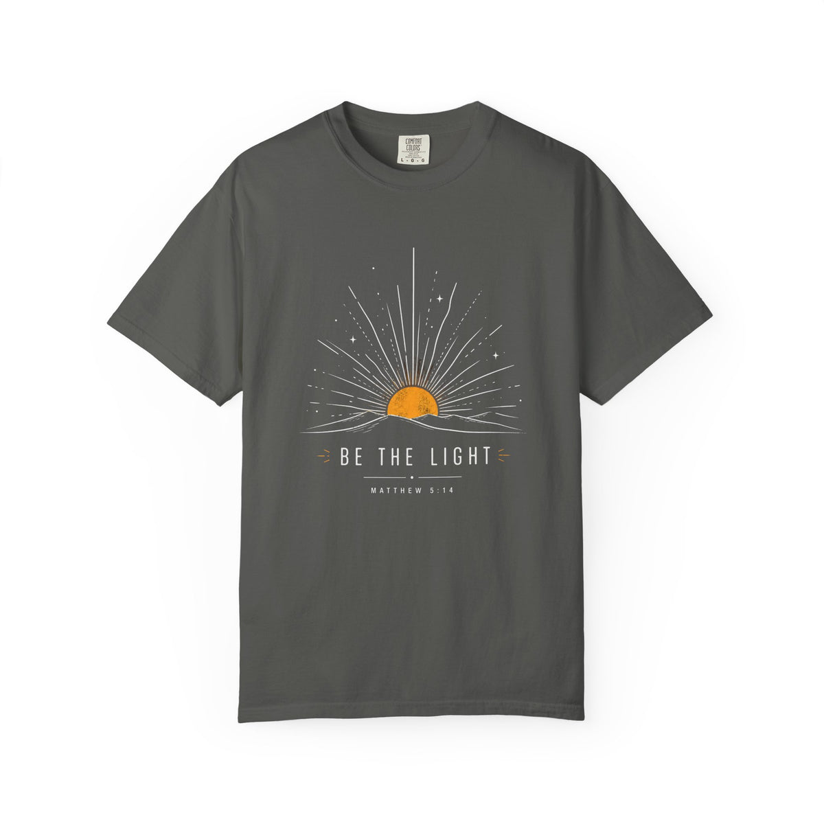 Be The Light Sunrise Graphic T-Shirt — Inspirational Christian Tee