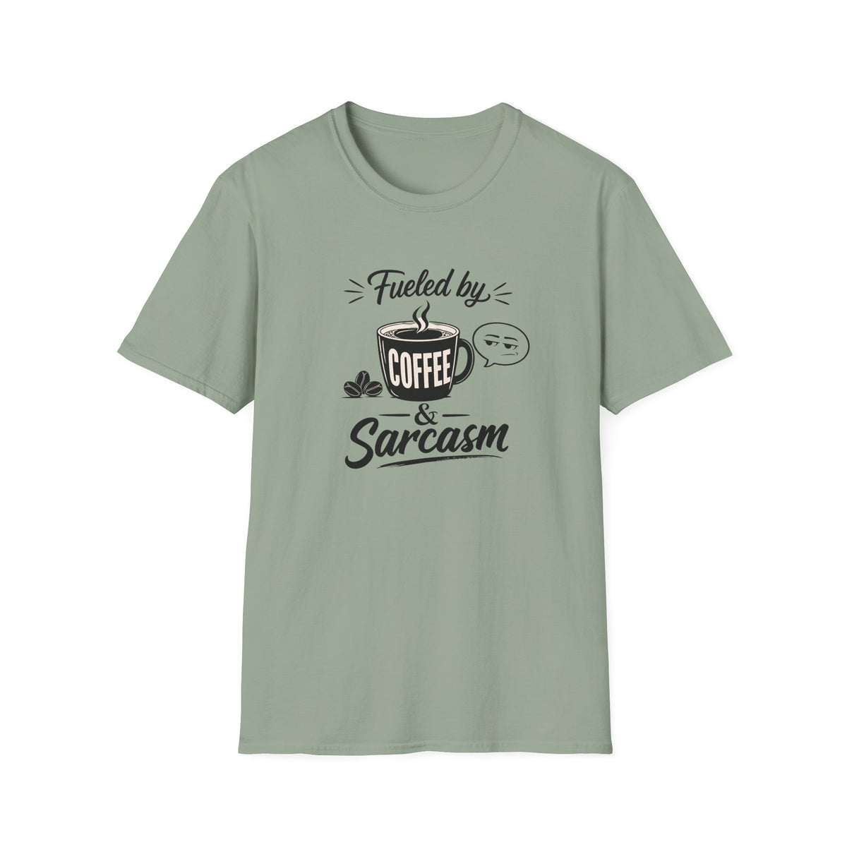 Fueled by Coffee & Sarcasm T-Shirt — Funny Coffee Lover Tee