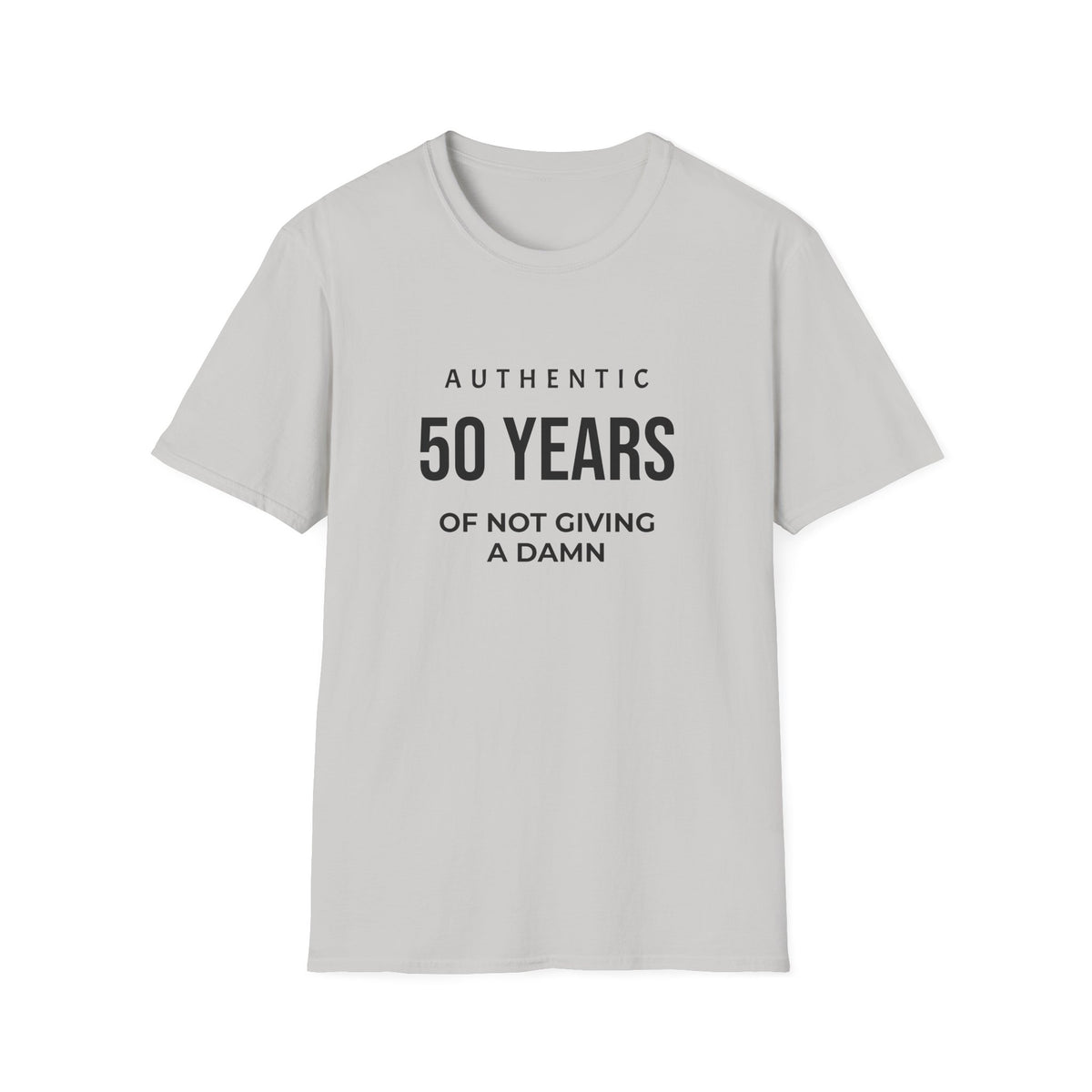 50th Birthday T-Shirt - "Authentic 50 Years of Not Giving a Damn" Celebration Tee