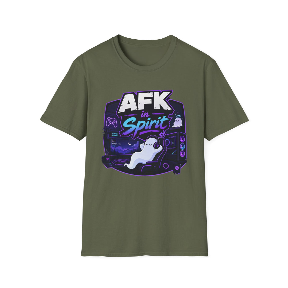 AFK in Spirit T-Shirt — Cute Gaming Ghost Tee