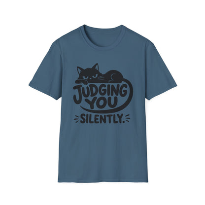 Judging You Silently Cat T-Shirt – Funny Grumpy Cat Graphic Tee