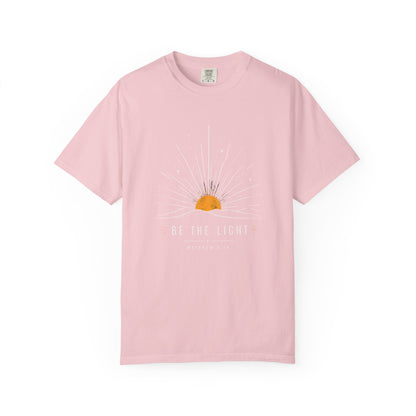 Be The Light Sunrise Graphic T-Shirt — Inspirational Christian Tee
