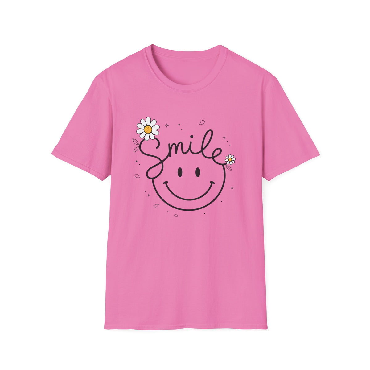 Smile Daisy T-Shirt — Cute Floral Smiley Tee