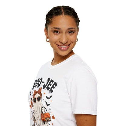 Halloween 'Boo-Jee' Ghost T-Shirt — Cute Leopard-Print Chic Costume Tee