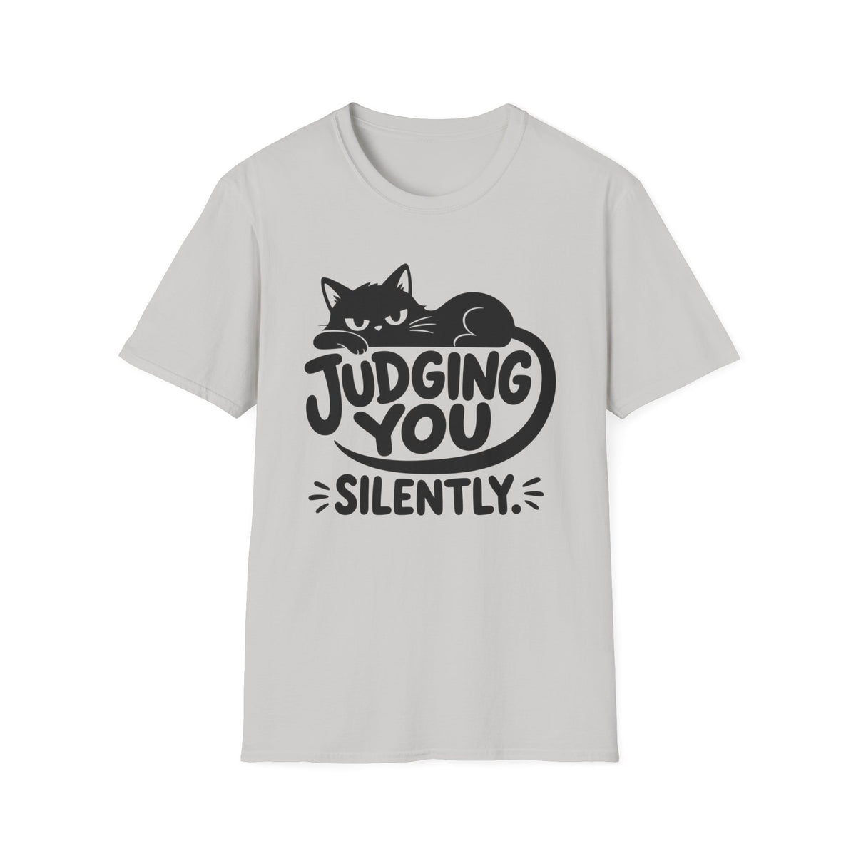 Judging You Silently Cat T-Shirt – Funny Grumpy Cat Graphic Tee