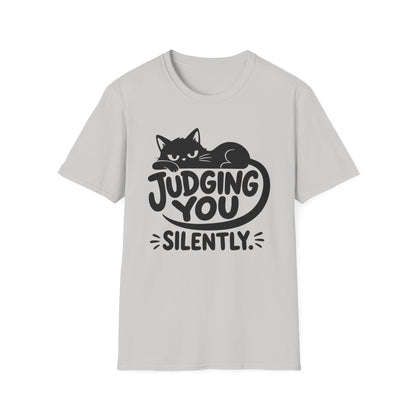 Judging You Silently Cat T-Shirt – Funny Grumpy Cat Graphic Tee