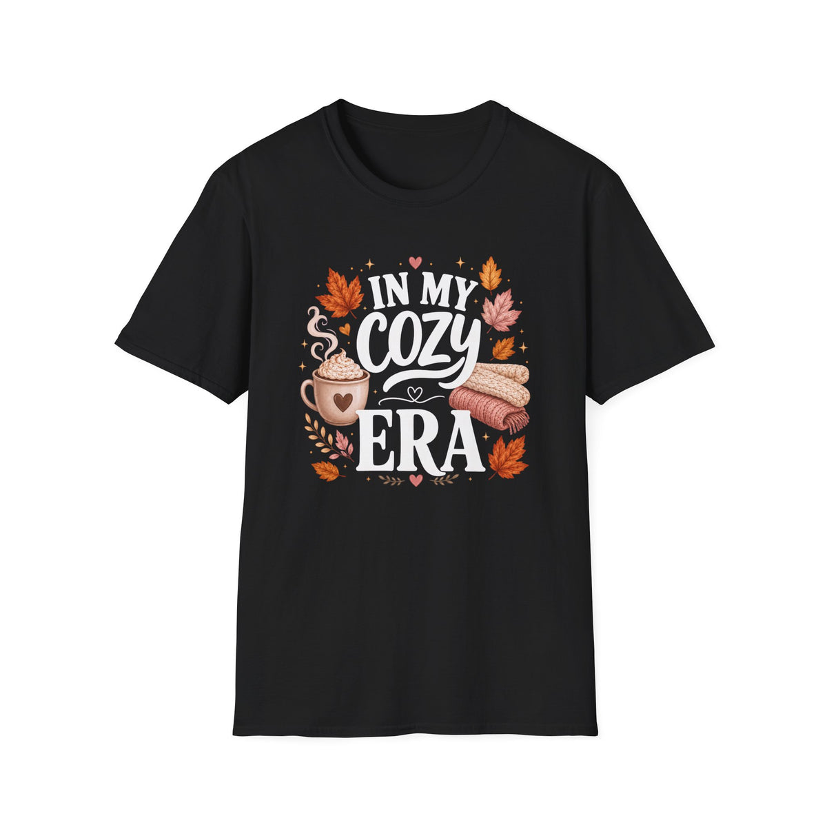 Cozy Era T-Shirt - "In My Cozy Era" Fall Coffee & Blanket Tee