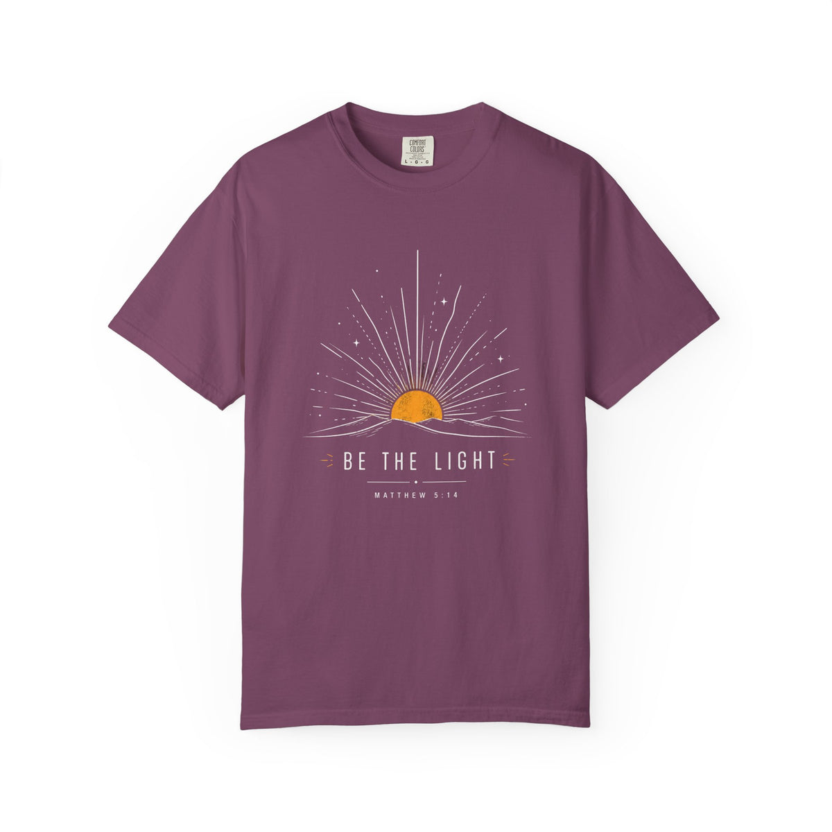Be The Light Sunrise Graphic T-Shirt — Inspirational Christian Tee