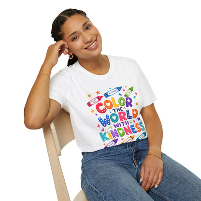 Color the World With Kindness T-Shirt — Positive Kids & Teacher Tee