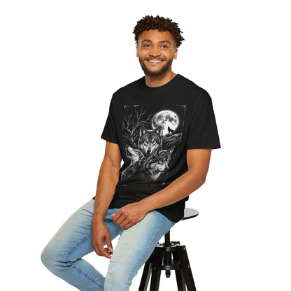Wolf Pack Moon T‑Shirt – Howling Wolves Graphic Tee
