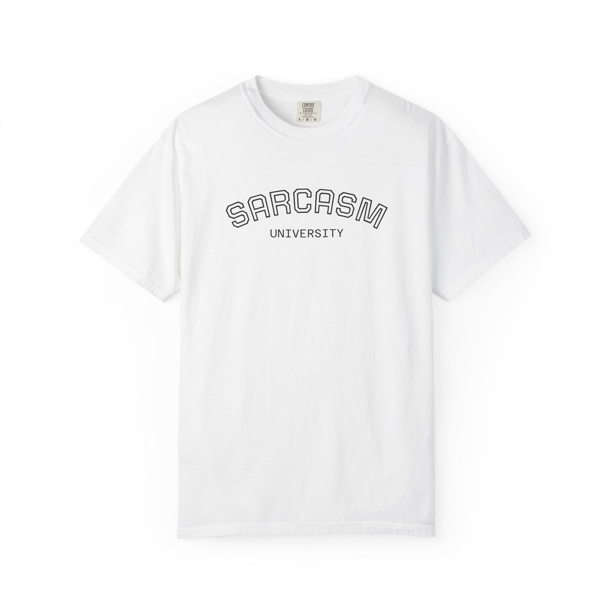 Sarcasm University T-Shirt — Funny College Style Graphic Tee