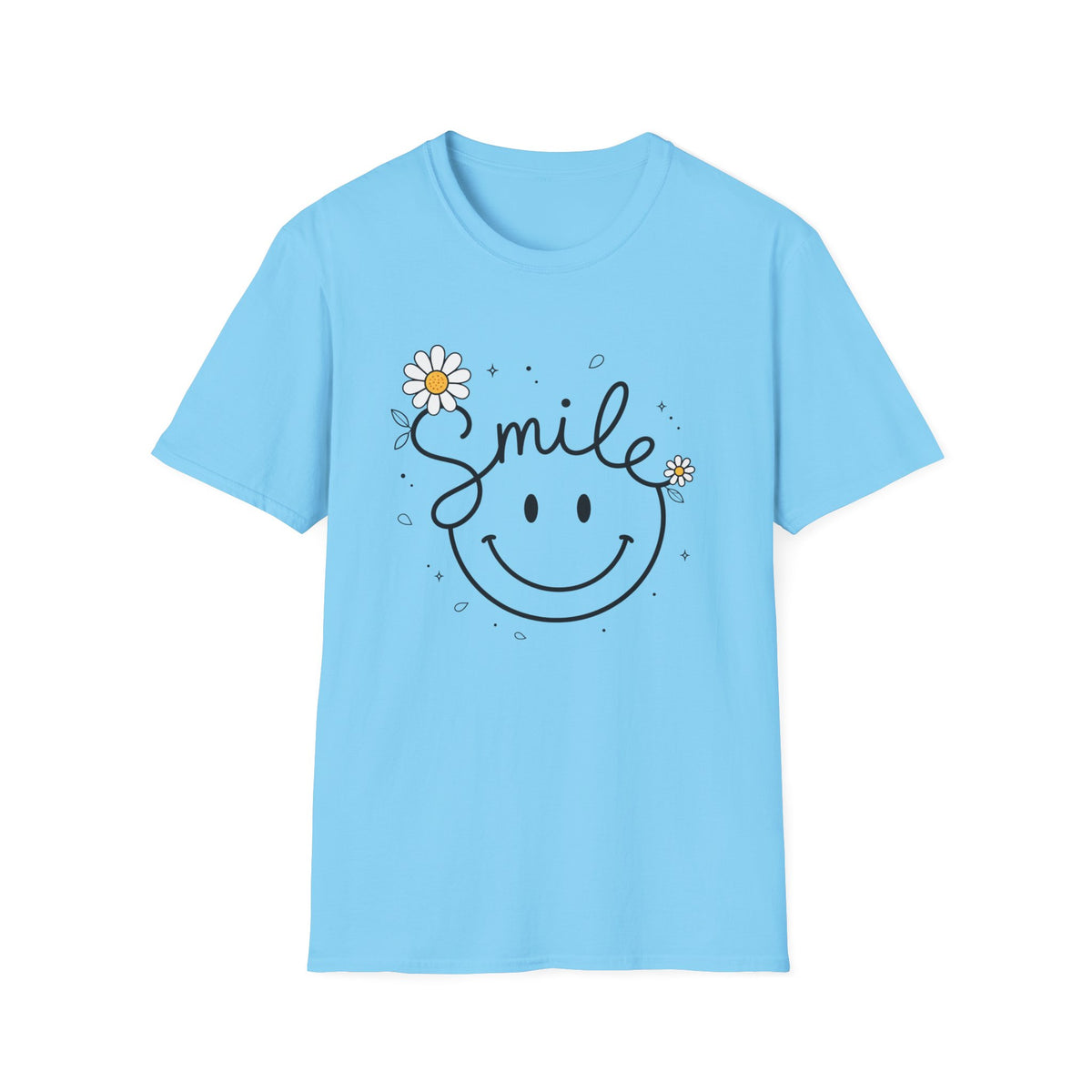 Smile Daisy T-Shirt — Cute Floral Smiley Tee