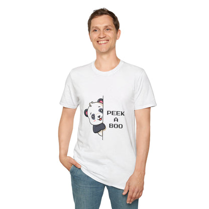 Peek-A-Boo Panda T-Shirt — Cute Peeking Bear Graphic Tee