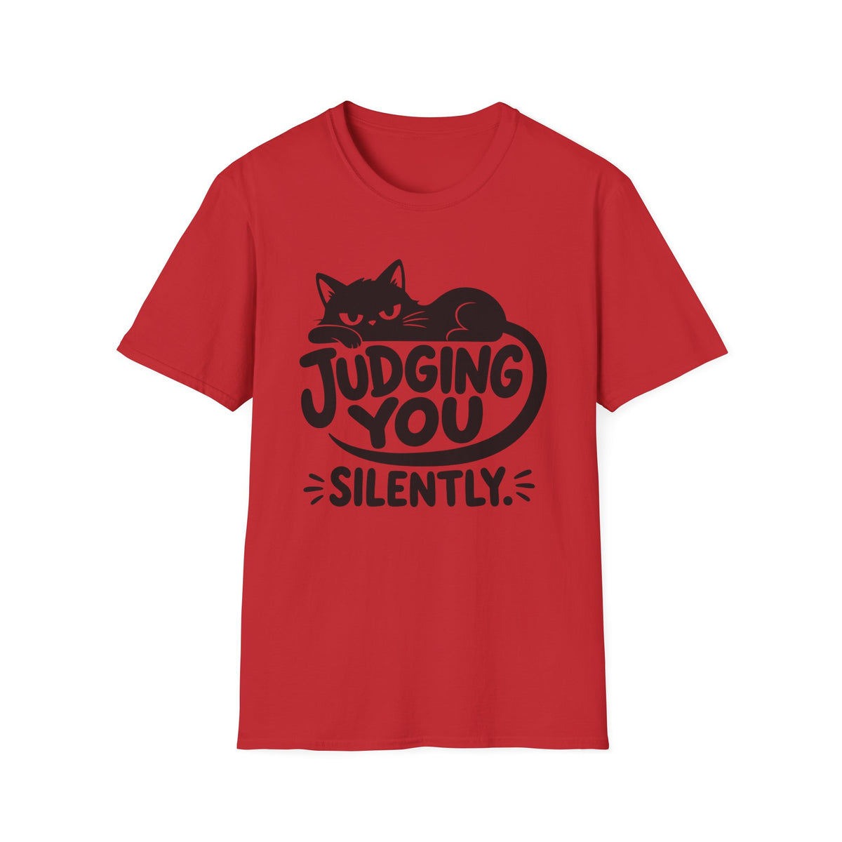Judging You Silently Cat T-Shirt – Funny Grumpy Cat Graphic Tee