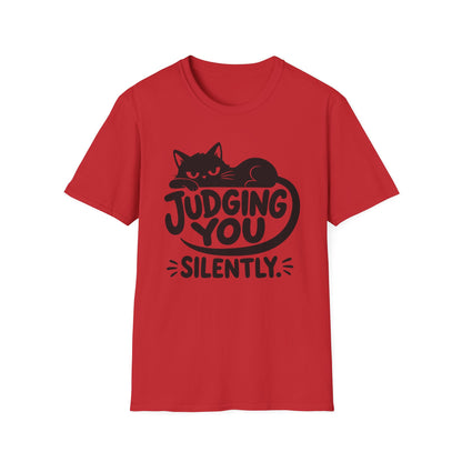 Judging You Silently Cat T-Shirt – Funny Grumpy Cat Graphic Tee