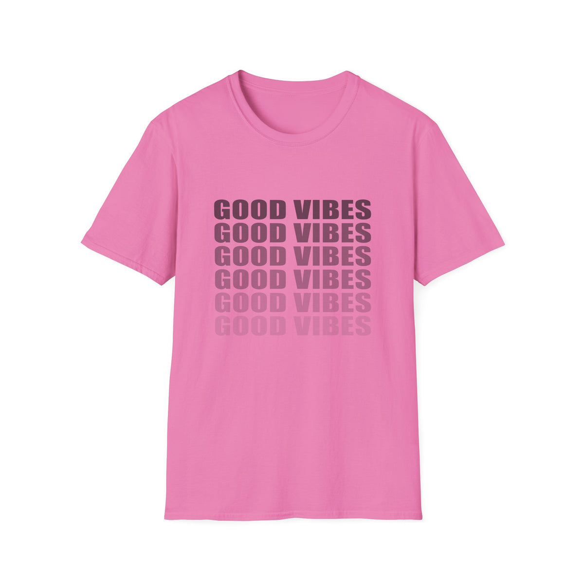 Good Vibes Repeat T-Shirt — Minimalist Grey Text Tee
