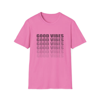 Good Vibes Repeat T-Shirt — Minimalist Grey Text Tee