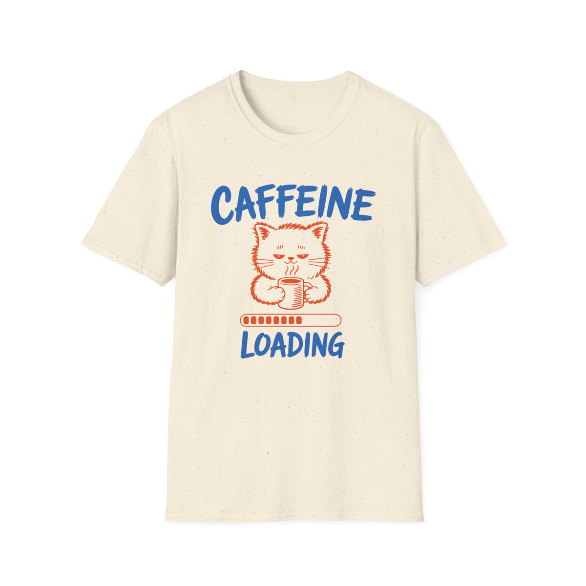Caffeine Loading Cat T-Shirt – Cute Coffee Lover Graphic Tee