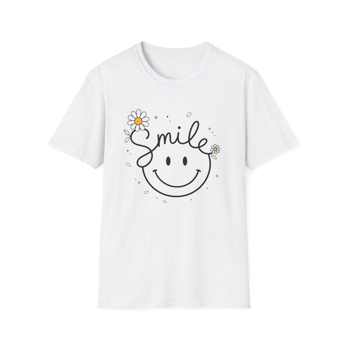 Smile Daisy T-Shirt — Cute Floral Smiley Tee