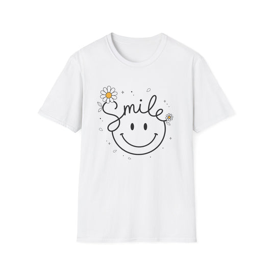Smile Daisy T-Shirt — Cute Floral Smiley Tee