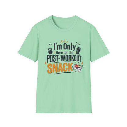 Post-Workout Snack T-Shirt – "I’m Only Here for the Post-Workout Snack" Fitness Tee