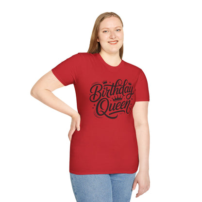 Birthday Queen T-Shirt — Crown Script Graphic Birthday Tee