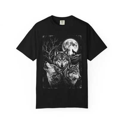 Wolf Pack Moon T‑Shirt – Howling Wolves Graphic Tee