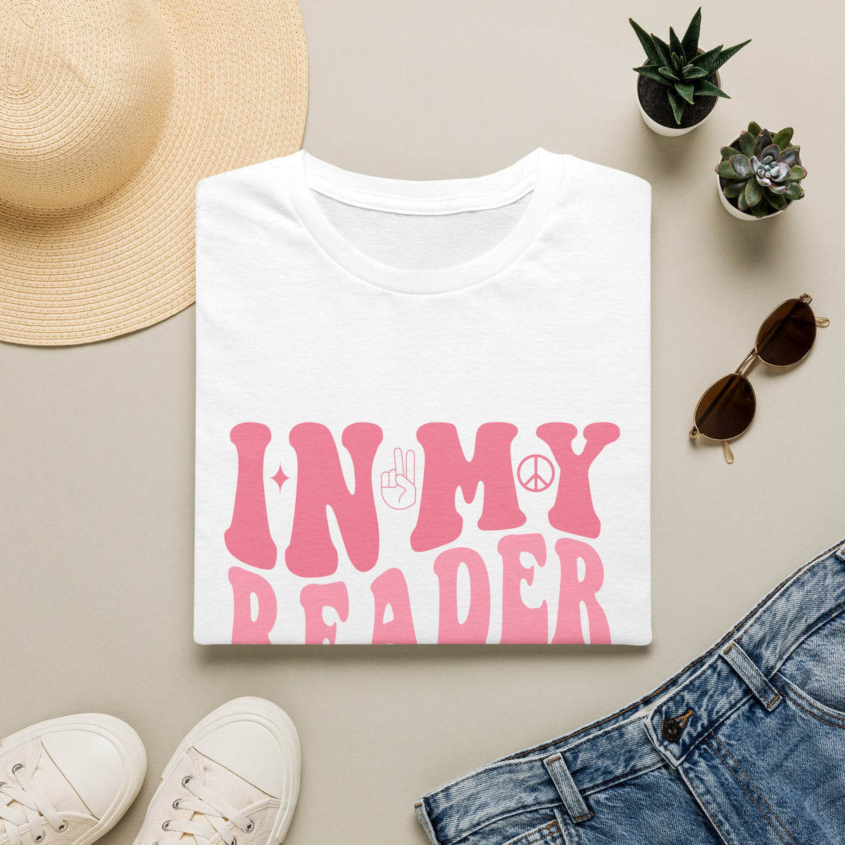 Reader Era T‑Shirt — 'In My Reader Era' Pink Retro Typography Shirt