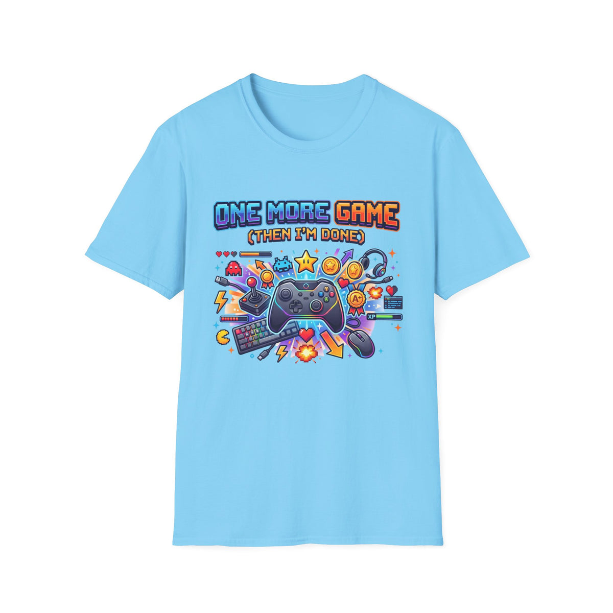 Gamer Tee "One More Game (Then I’m Done)" – Video Game Controller Graphic T-Shirt