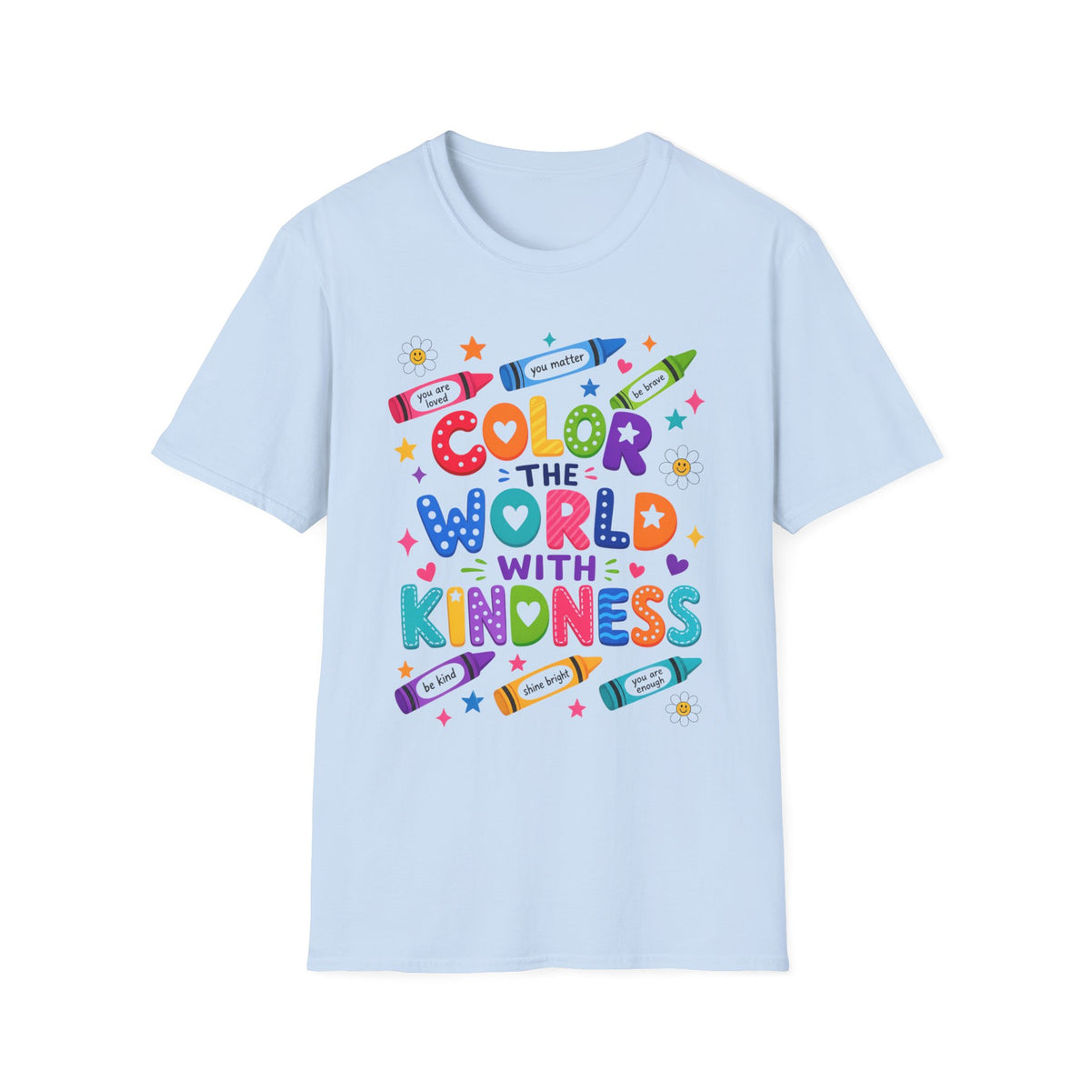 Color the World With Kindness T-Shirt — Positive Kids & Teacher Tee