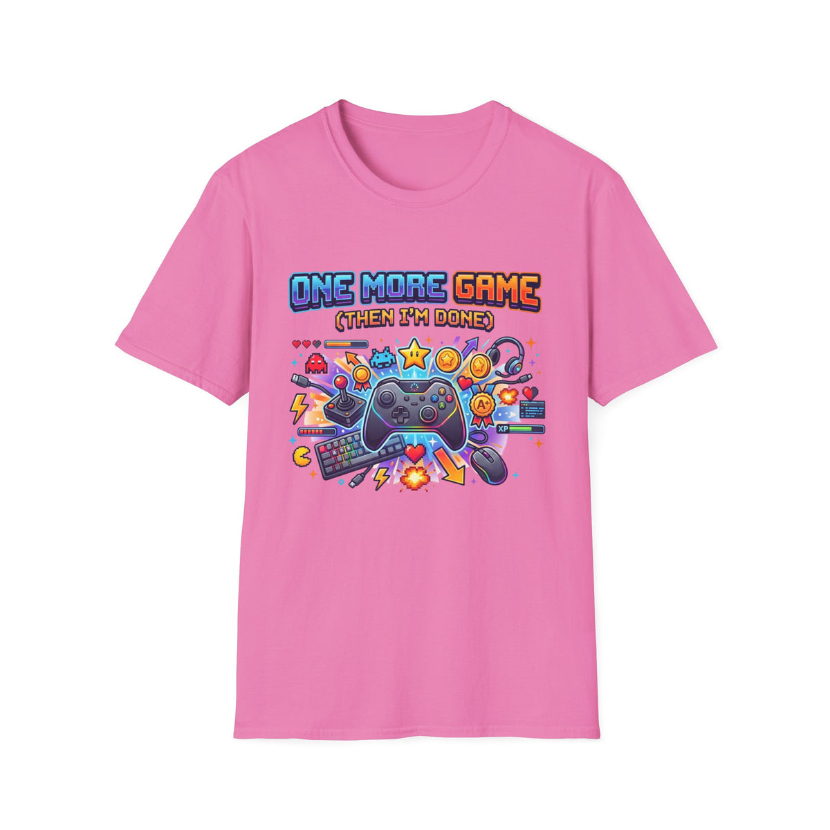 Gamer Tee "One More Game (Then I’m Done)" – Video Game Controller Graphic T-Shirt