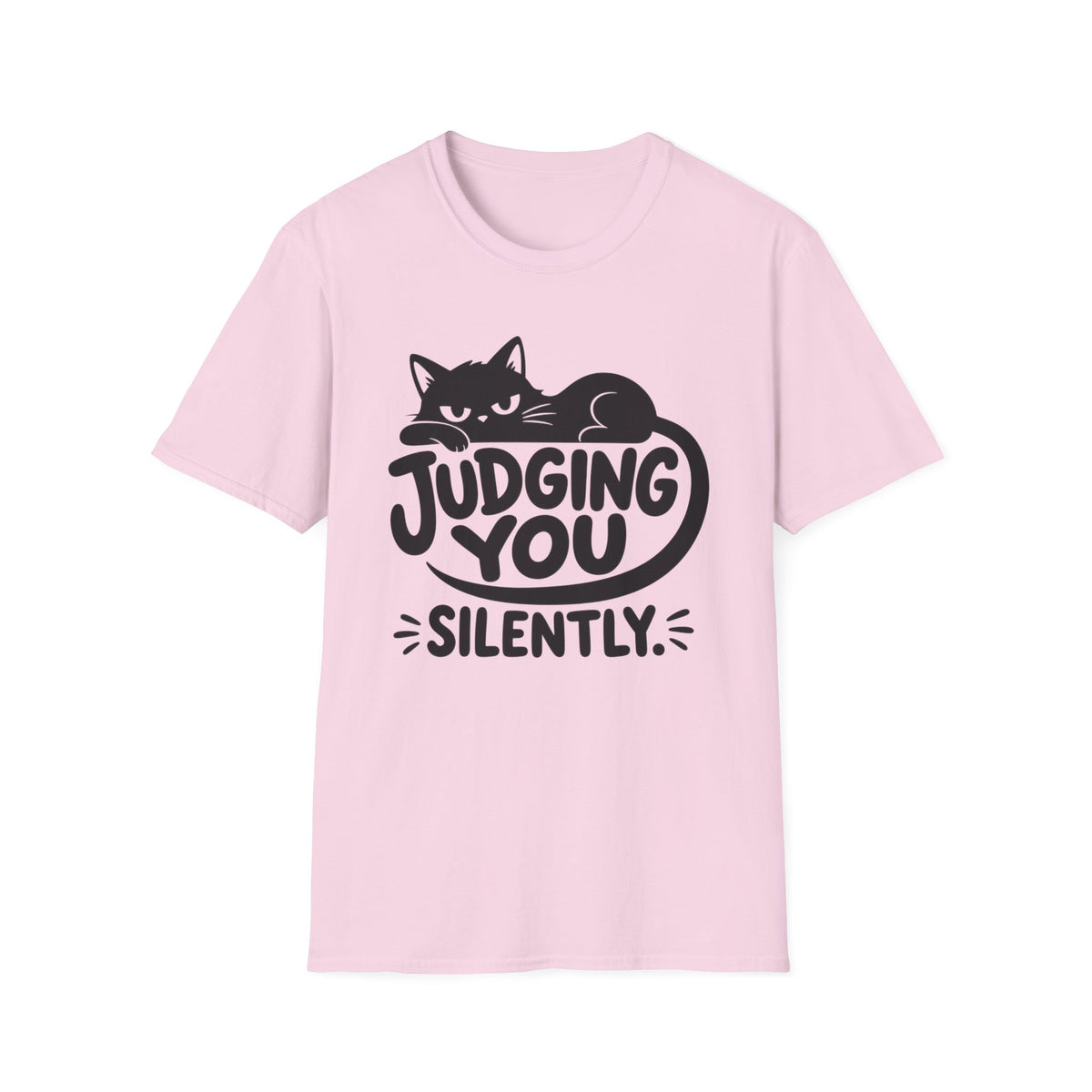 Judging You Silently Cat T-Shirt – Funny Grumpy Cat Graphic Tee