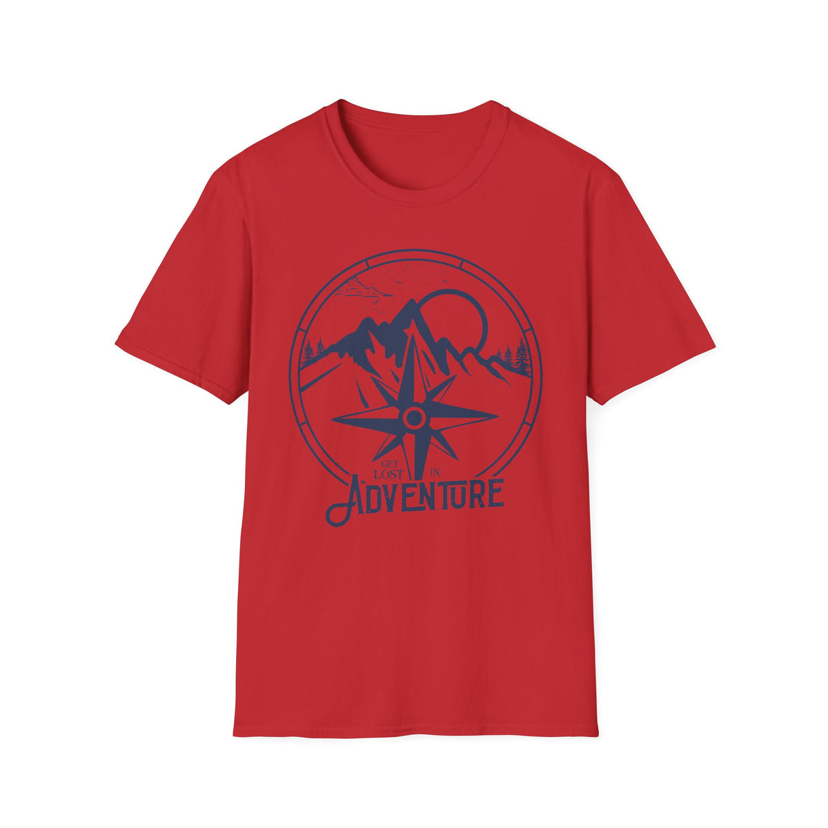 Adventure Compass T‑Shirt — Mountain Travel Outdoor Tee
