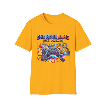 Gamer Tee "One More Game (Then I’m Done)" – Video Game Controller Graphic T-Shirt