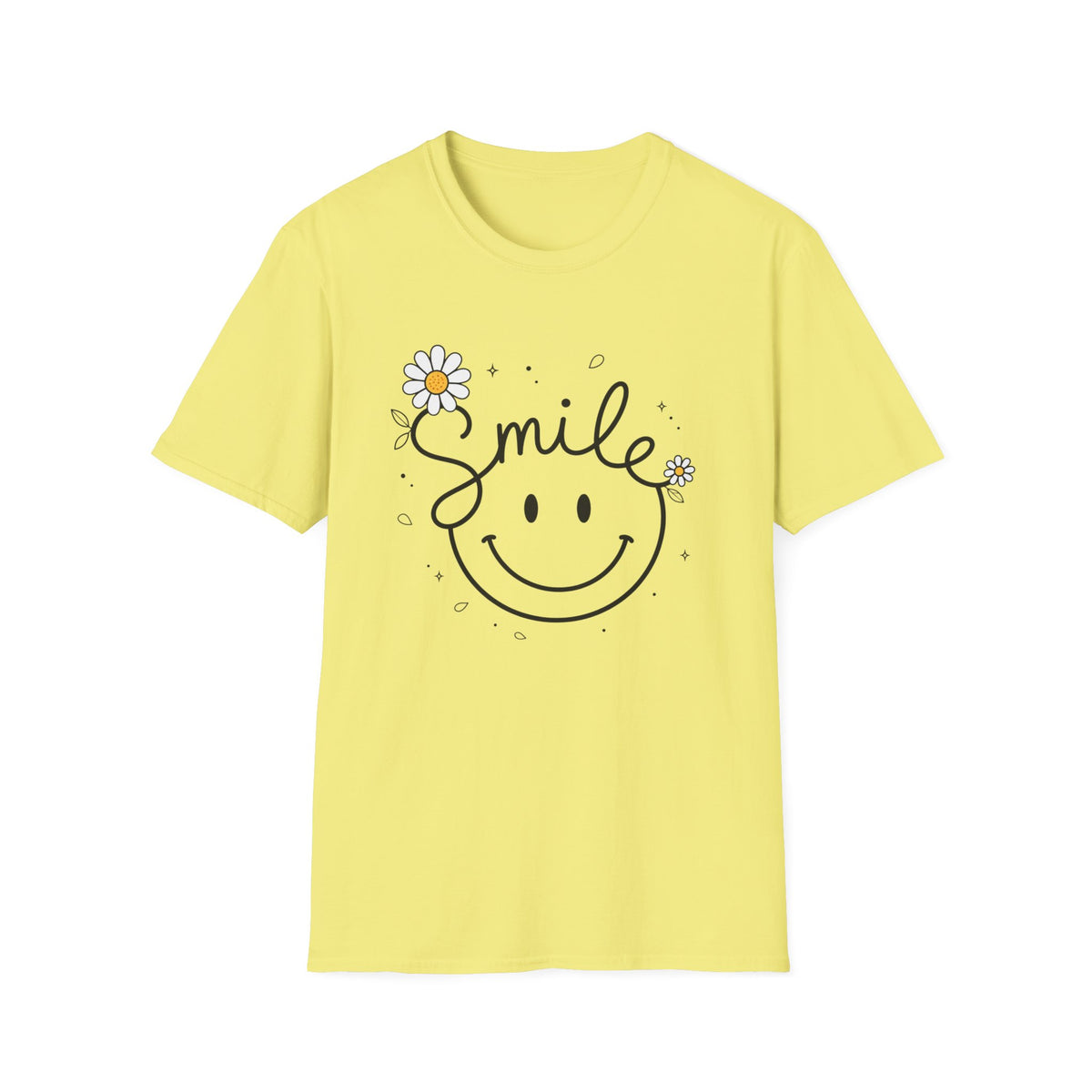 Smile Daisy T-Shirt — Cute Floral Smiley Tee