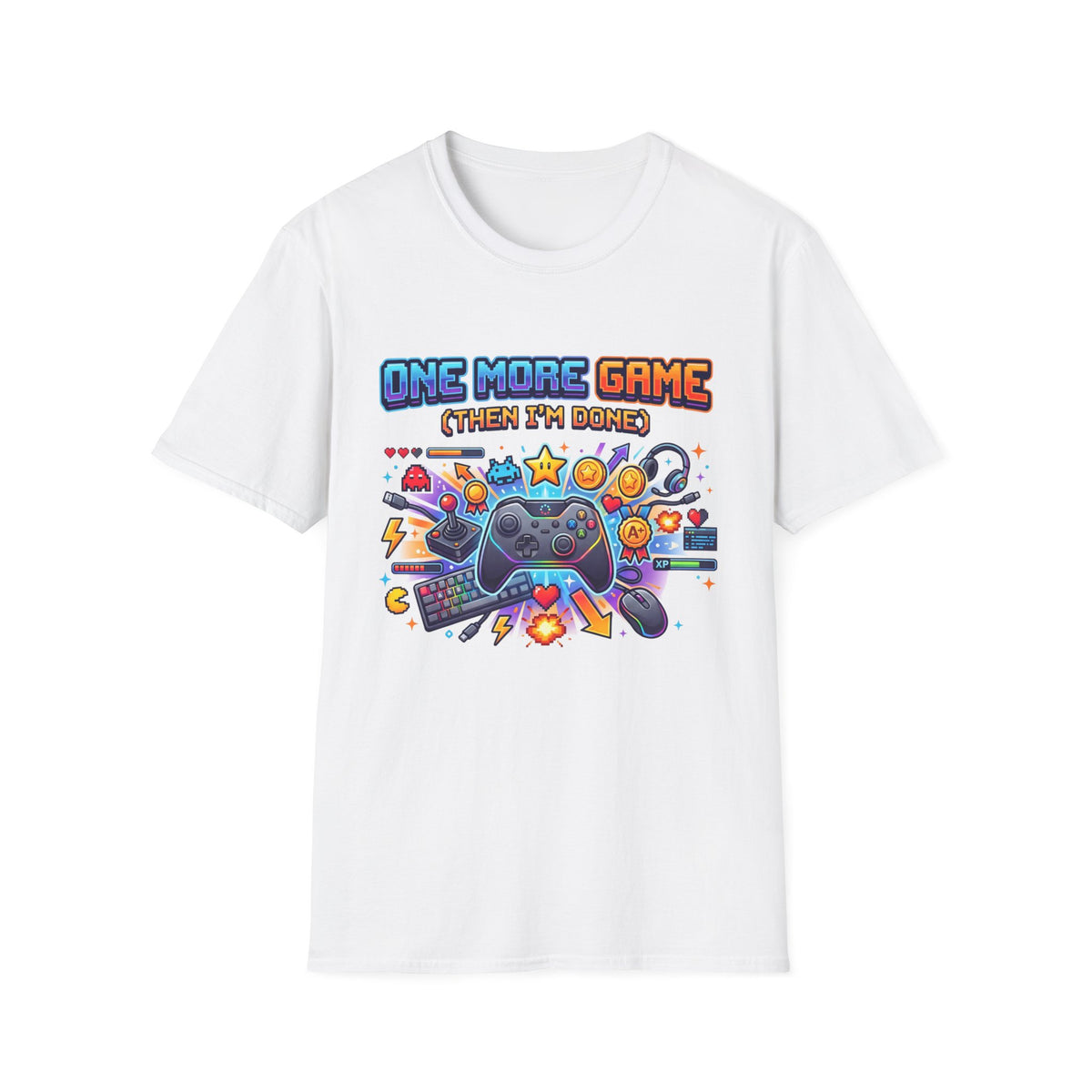 Gamer Tee "One More Game (Then I’m Done)" – Video Game Controller Graphic T-Shirt