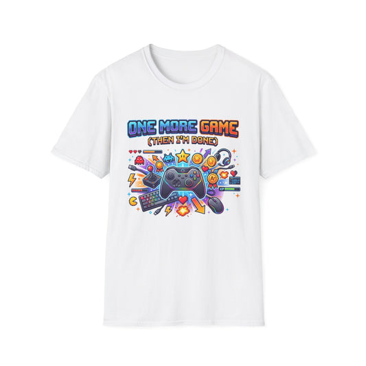 Gamer Tee "One More Game (Then I’m Done)" – Video Game Controller Graphic T-Shirt