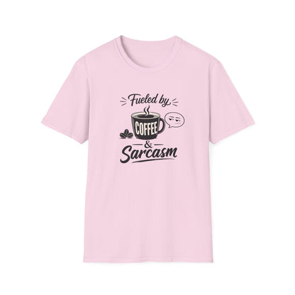 Fueled by Coffee & Sarcasm T-Shirt — Funny Coffee Lover Tee