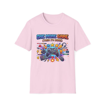 Gamer Tee "One More Game (Then I’m Done)" – Video Game Controller Graphic T-Shirt