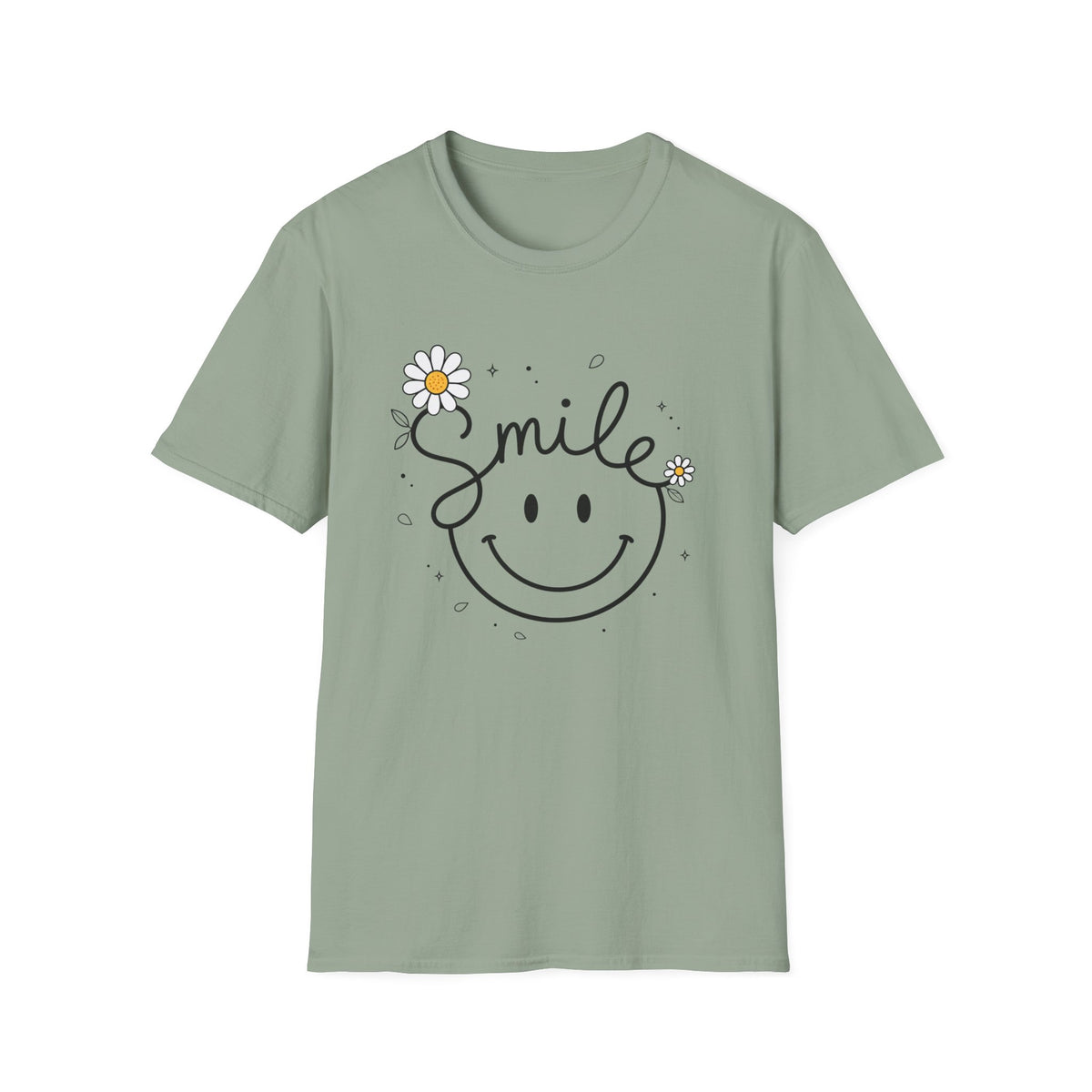 Smile Daisy T-Shirt — Cute Floral Smiley Tee