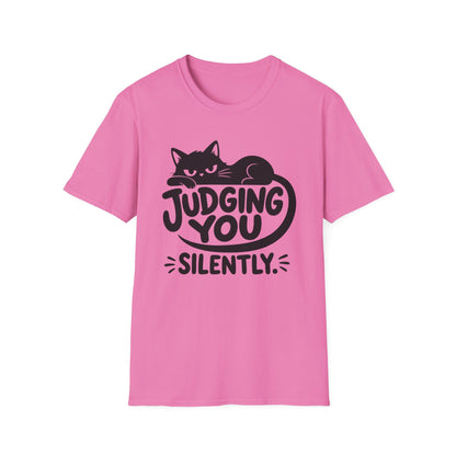 Judging You Silently Cat T-Shirt – Funny Grumpy Cat Graphic Tee