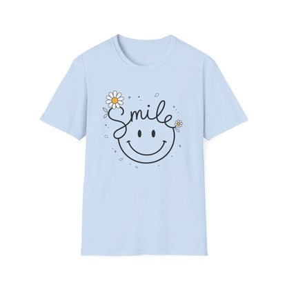Smile Daisy T-Shirt — Cute Floral Smiley Tee