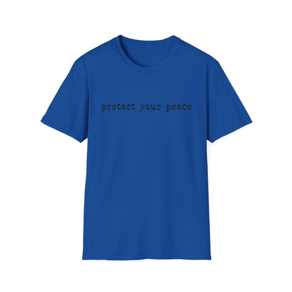T-Shirt — "protect your peace" Minimalist Positive Message Tee