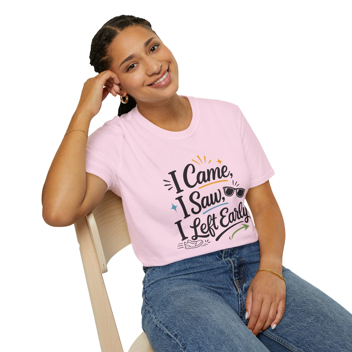 I Came I Saw I Left Early T-Shirt — Funny Casual Graphic Tee